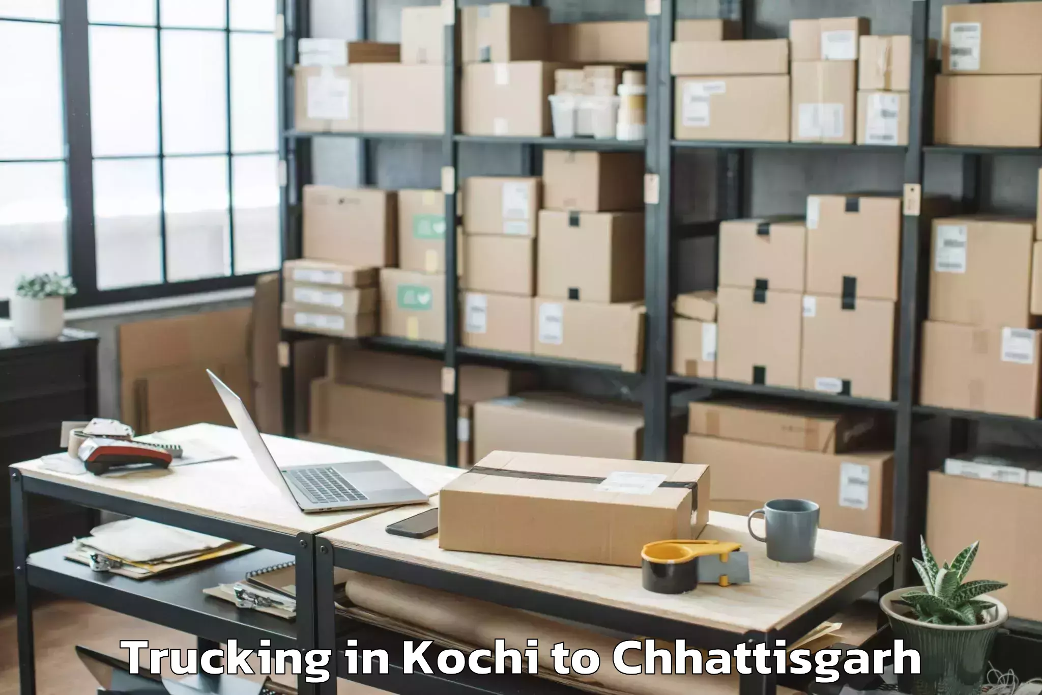 Hassle-Free Kochi to Atal Nagar Nava Raipur Trucking